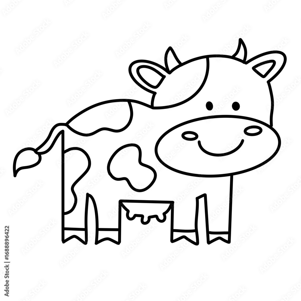Fototapeta premium funny cow cartoon