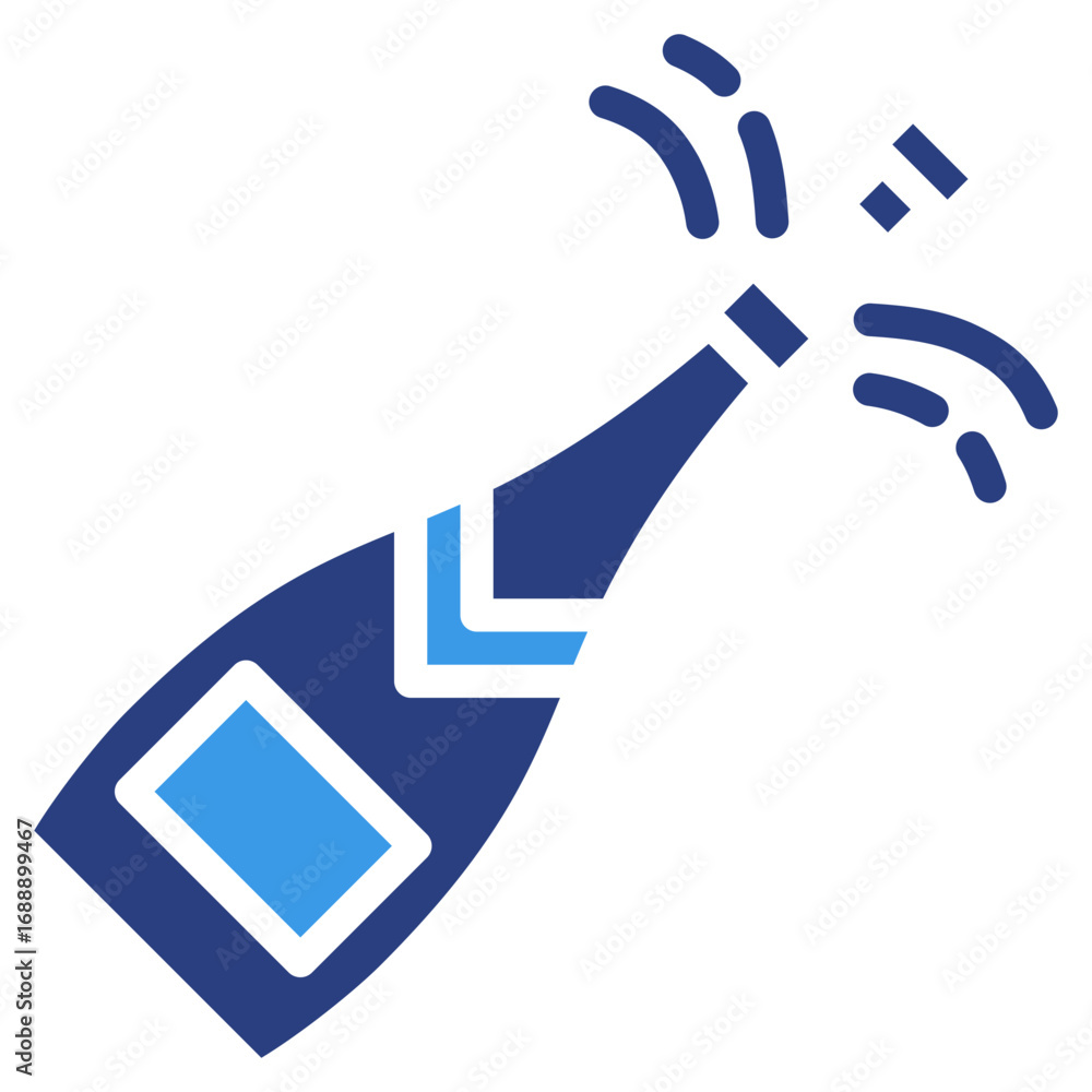 Fototapeta premium Champagne Bottle Icon Element For Design