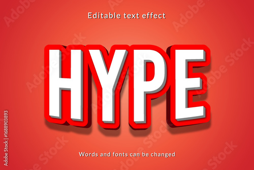 Hype 3d text effect
