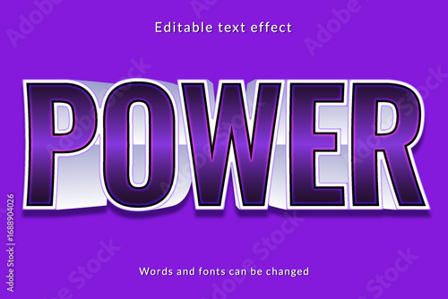 Power 3d text effect
