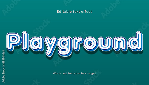 Playground word text effect