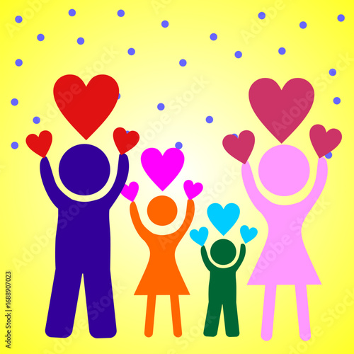 Happy family clipart