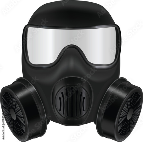Gas mask vector  isolated.Military Gas Mask.Full Face Respirators