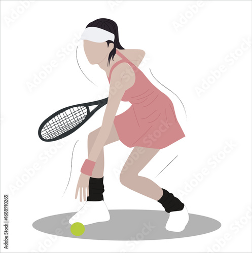woman playing tennis. playing tennis with a girl and a racket