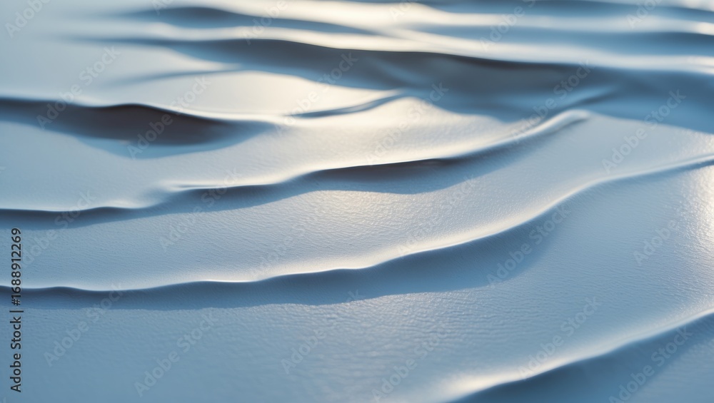 Obraz premium Snow dunes on a cold winter day, with smooth snow formations and gentle slopes. Cold weather and winter scenery. The concept of winter and snow landscapes.