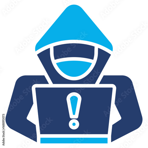Hacker solid color icon