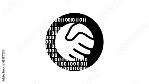 smart contract symbol, black isolated silhouette