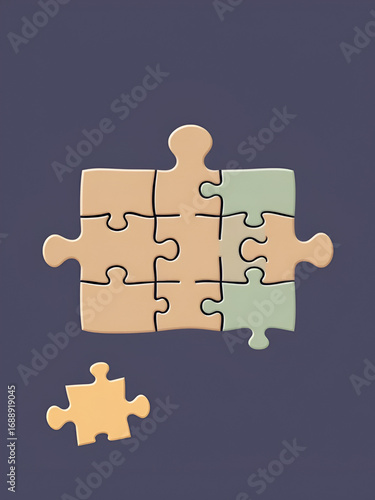 Simple puzzle   - vector illustration
