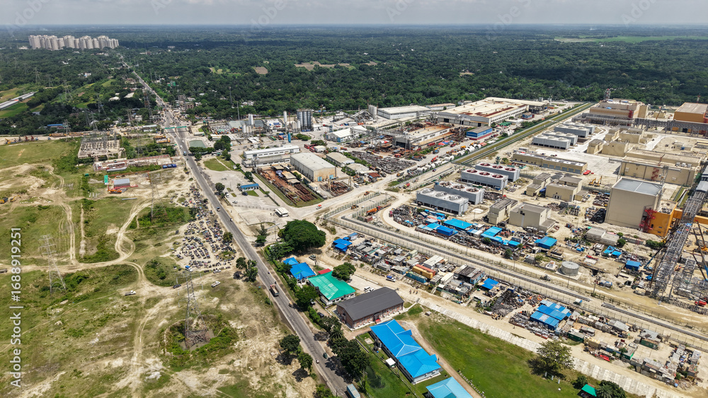 Obraz premium nuclear power plant, industrial area