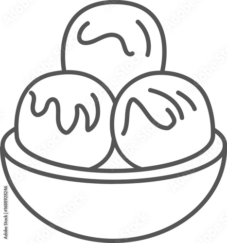 귀여운 디저트 푸드 아이콘 60종 세트 | Food Icons Bundle (SVG, PNG, AI) | Line Icons for Commercial Use, Instant Download
