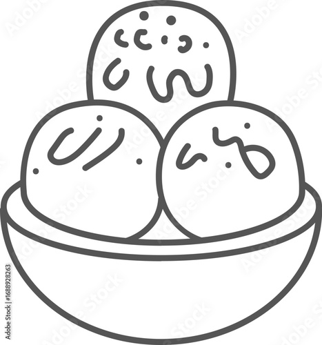 귀여운 디저트 푸드 아이콘 45종 세트 | Food Icons Bundle (SVG, PNG, AI) | Line Icons for Commercial Use, Instant Download
