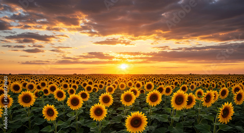 Wallpaper Mural Sunflower Field at Sunset Torontodigital.ca