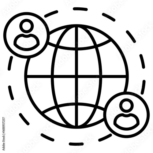 Global Interactions Outline Icon