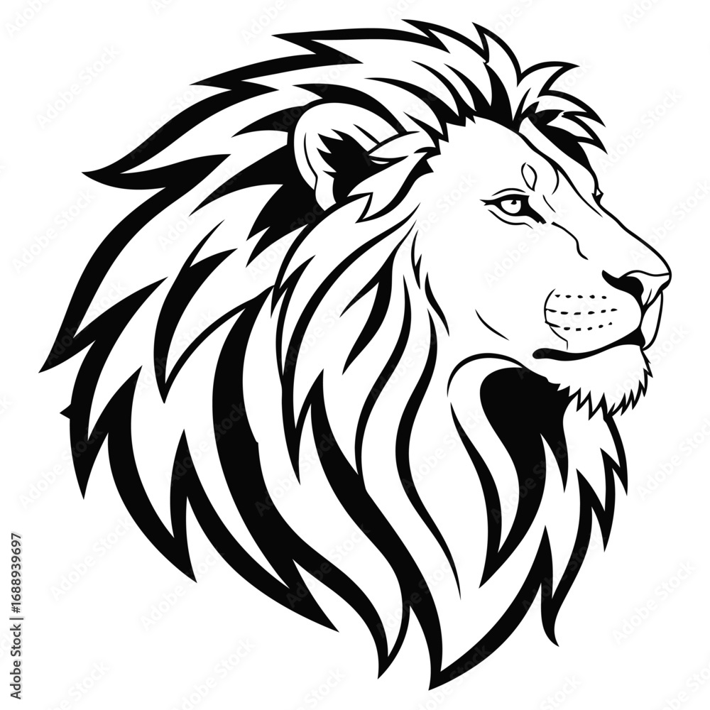 Obraz premium lion vector illustration