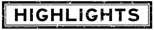 Grunge black highlights word square rubber seal stamp on white background