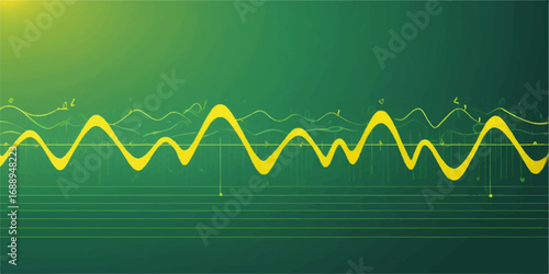 A vibrant green heartbeat cardiogram pulses on a medical monitor