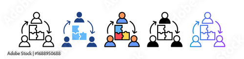 Team Building multiple icon