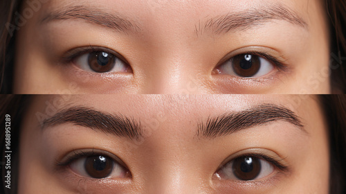 Eyebrow Before and After Comparison