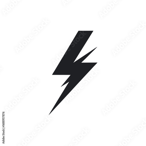 Lightning bolt icon. Flash symbol, thunderbolt, blitz lightnings strike sign. Electric energy black silhouettes, power concept. Vector isolated dynamic sports logo set