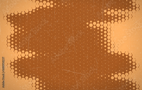 Grunge halftone gradient background. Faded grit noise texture. Colorful wallpaper. Retro pixelated backdrop. Anime or manga style comic overlay. Vector graphic design textured Grunge scratch template.