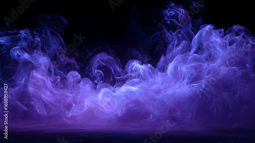 Abstract purple smoke swirling in darkness, mystical halloween fog background with eerie atmospherepurple smoke, halloween fog, spooky mist, gothic background, eerie atmosphere, ho