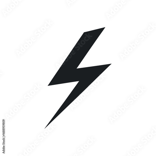 Lightning bolt icon. Flash symbol, thunderbolt, blitz lightnings strike sign. Electric energy black silhouettes, power concept. Vector isolated dynamic sports logo set