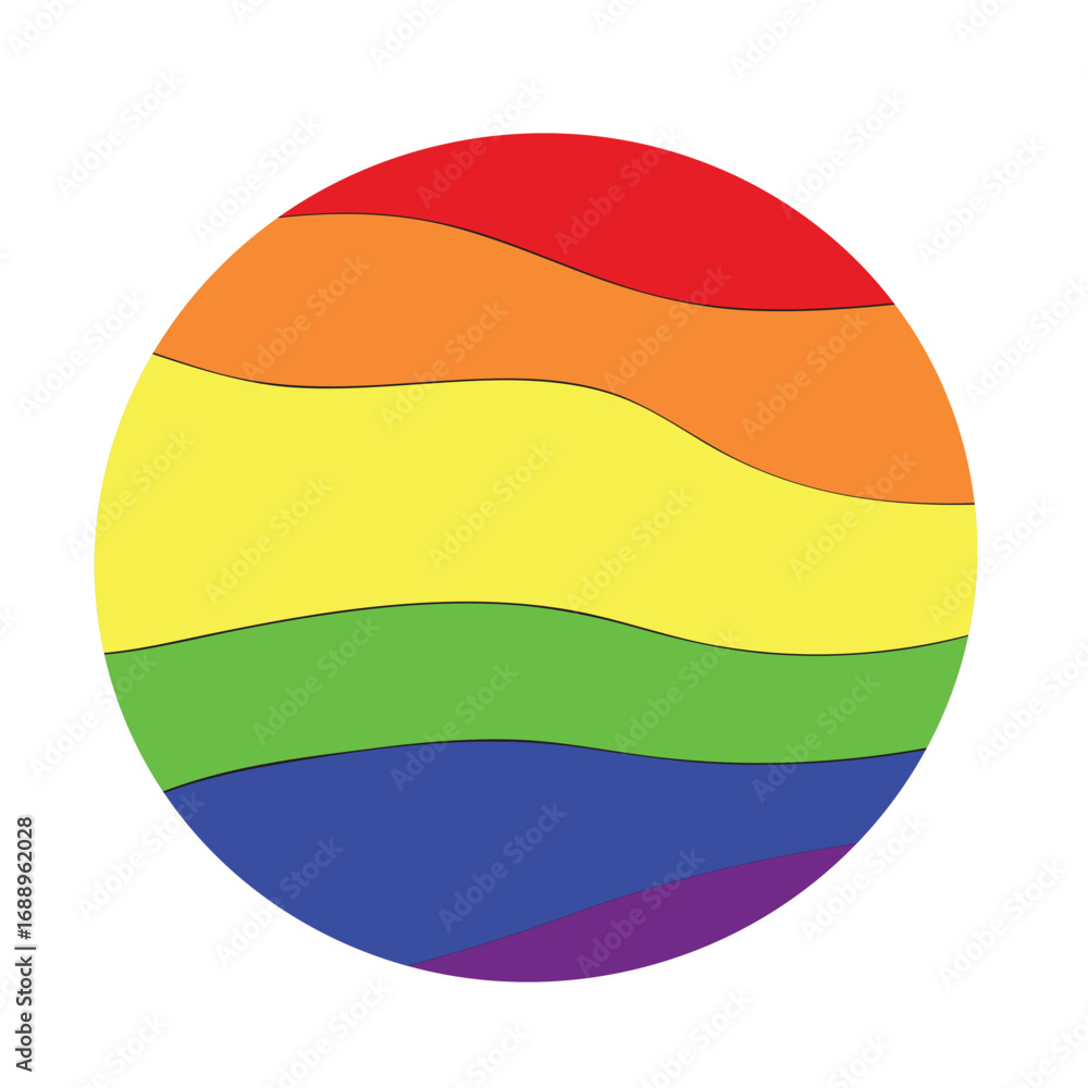 Obraz premium rainbow flag button