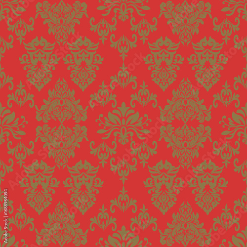 Classic Damask Seamless
Pattern - Vector Illustration for Elegant Textile
Design,Damask,Jacquard loom, Brocade, Satin weave,ethnic, geometric, textile, fabric, motif, retro