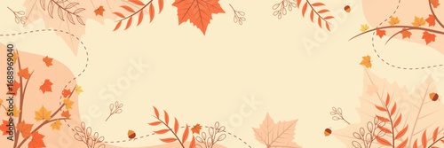 banner design with autumn theme