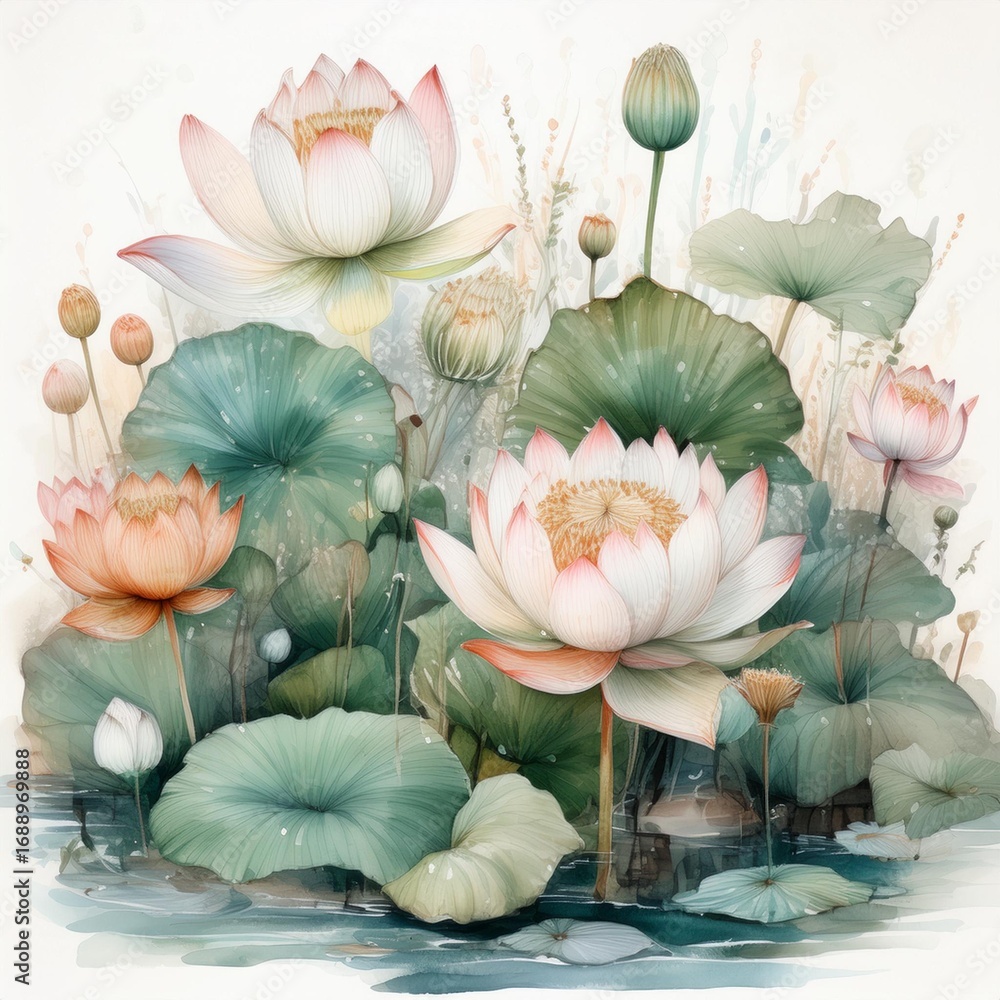 custom made wallpaper toronto digitalgarden of the sacred lotus flowers; beautiful water lily,