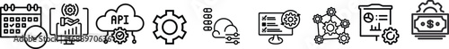 Setting glyph solid icons. Containing update, repair, setup, maintenance solid icons collection. Vector illustration. For website design, logo, app, template, ui, etc.Setting & Setup icon set. 
