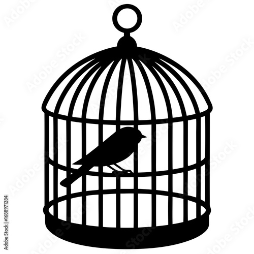 Bird Cage Vector Illustration
