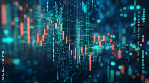 Digital Data Stream  Abstract Technology Background