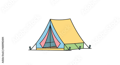 A Simple Colorful A Frame Tent for Outdoor Adventures and Camping Getaways