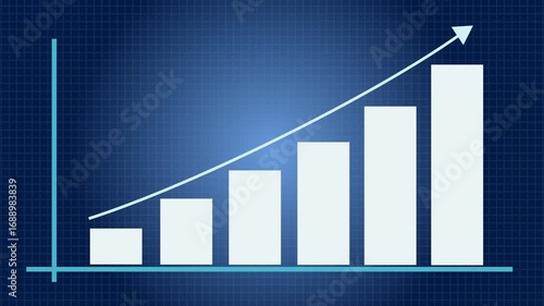Business Growing Animation with bar chart