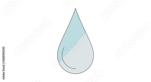A single drop of water glistening with a subtle gradient effect suggesting purity and freshness for your projects