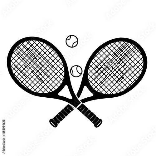 tennis racket and ball vector