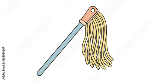 A Clean Floor Achieved With A Simple Mop And Bucket For Effortless Household Chores