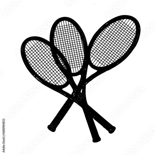 tennis racket and ball vector