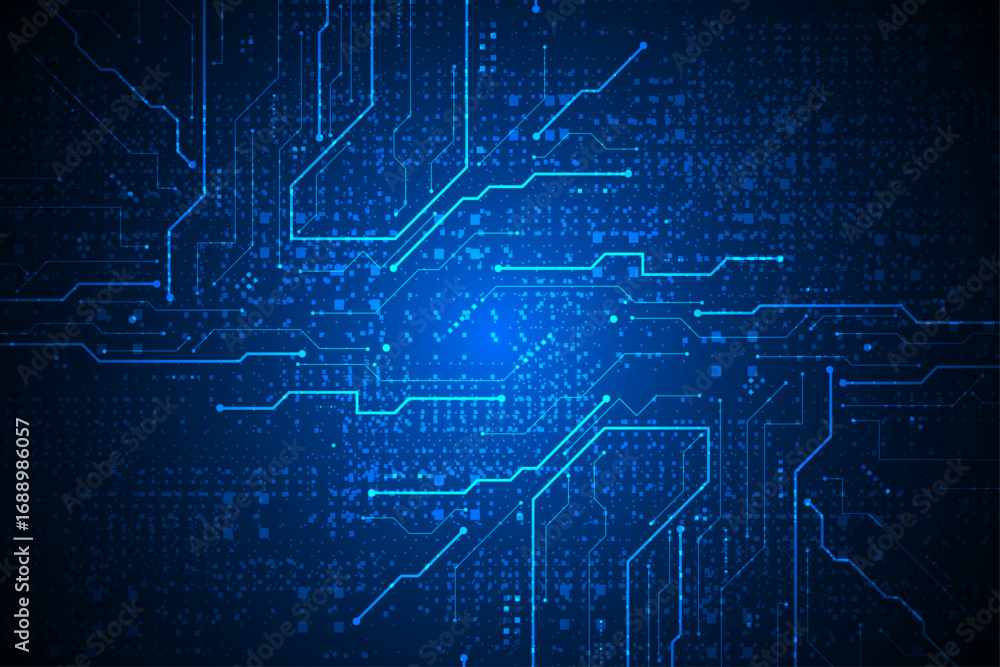 Obraz premium vector futuristic circuit board , Electronic motherboard , Communication and engineering concept , Hi-tech digital technology concept