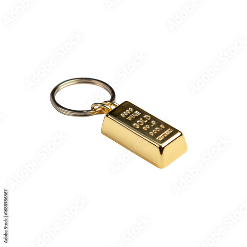 Gold Bar Keychain Luxury Accessory, Wealth Symbol
