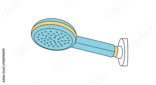 Modern Blue Shower Head with Adjustable Spray Settings for a Relaxing Bath Experience