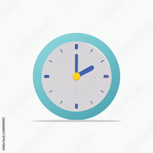 Minimalist Time Clock Icon - AI Generated
