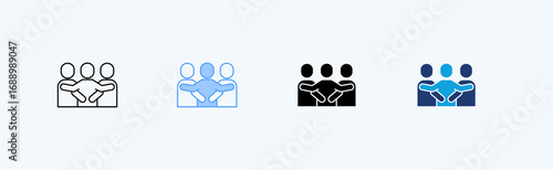 Friends Multiple Icon Illustration Vector