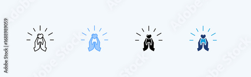 Faith Multiple Icon Illustration Vector