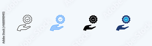 Assurance Multiple Icon Illustration Vector