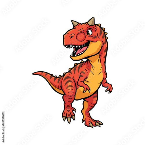 Carnotaurus Horned Predator Dinosaur Illustration