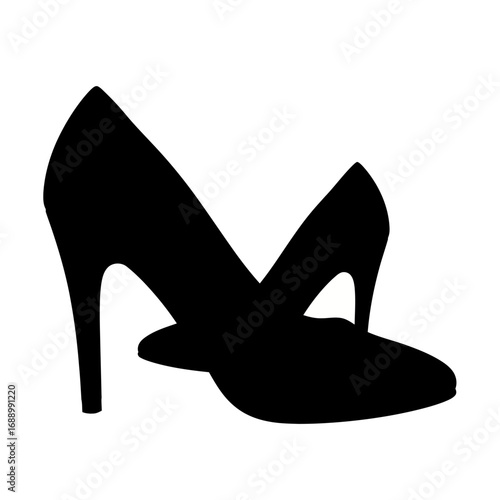 black high heel shoes