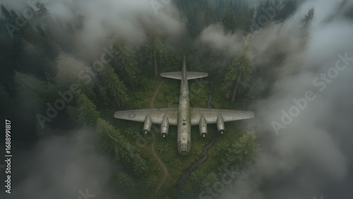 B29 Super Fortress Bomber Abandoned in the Pacific North West of USA