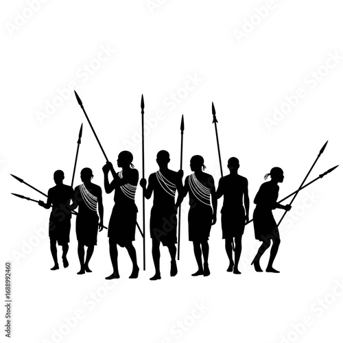 vector illustration of group tribal 